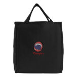 Vampire teeth embroidered bags