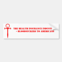 vampire, The Health Insurance Industry - - Bloo... Bumper Sticker