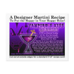 Vampire's Kiss Martini Recipe Postcard