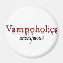 Vampoholics anonymous refrigerator magnet