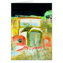 van black and red greeting card