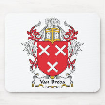 Van Breda Family Crest Mouse Pads