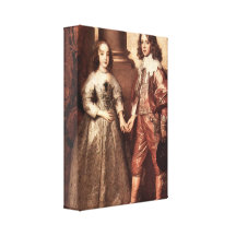 Van Dyck - William of Orange with his future bride Stretched Canvas Print