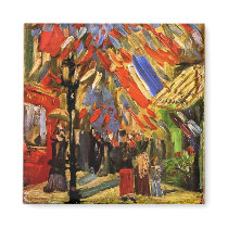 Van Gogh 14th Of July Celebration In Paris Magnet