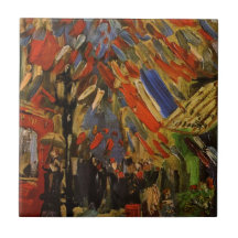 Van Gogh; 14th of July Celebration in Paris Tiles