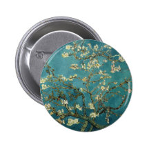Van Gogh Almond Branches In Bloom Pinback Button