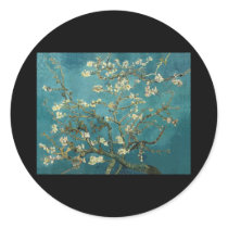 Van Gogh Almond Branches in Bloom Round Stickers