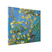 Van Gogh ; Arbre d'amande de floraison, fleurs vin Toile Tendue
