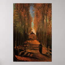 Van Gogh Avenue of Poplars in Autumn (F122) Print