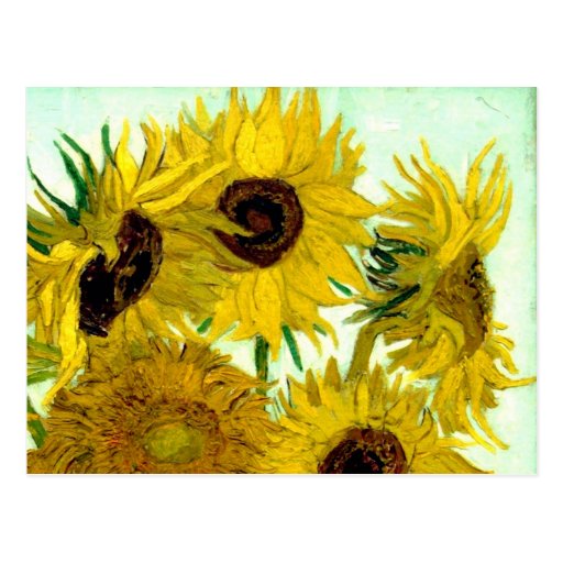 Van Gogh : Beaux-arts de cru de tournesols du vase Carte Postale
