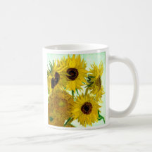 Van Gogh : Beaux-arts de cru de tournesols du vase Tasse À Café