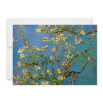 Van Gogh; Blossoming Almond Tree Custom Invitations