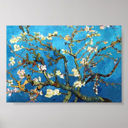 Van Gogh Blossoming Almond Tree Vintage Fine Art Poster
