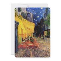 Van Gogh; Cafe Terrace at Night Custom Invite