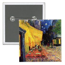 Van Gogh; Cafe Terrace at Night, Vintage Fine Art Pin