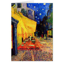 Van Gogh Cafe Terrace Vintage Fine Art Greeting Card