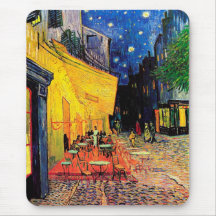 Van Gogh Cafe Terrace Vintage Fine Art Mouse Pad