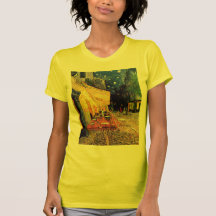 Van Gogh Cafe Terrace Vintage Fine Art Tee Shirts