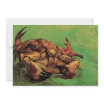 Van Gogh; Crab on Its Back Invitation
