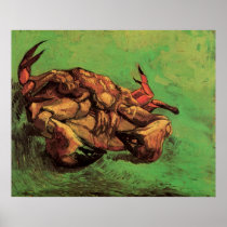 Van Gogh Crab on Its Back Posters