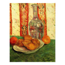 Van Gogh Decanter Lemons Plate, Vintage Still Life Invitations