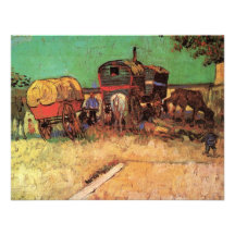 Van Gogh; Encampment of Gypsies with Caravans Personalized Invites