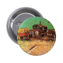 Van Gogh; Encampment of Gypsies with Caravans Pin