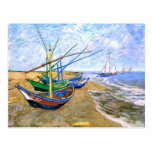 Van Gogh Fishing Boats Beach Saintes-Maries Post Card