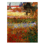 Van Gogh Flowering Garden Vintage Fine Art Postcard