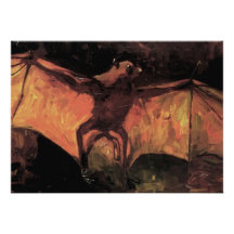 Van Gogh; Flying Fox (Still Life Bat) Personalized Invitation