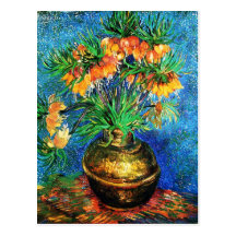 Van Gogh Fritillaries Copper Vase Fine Art Post Cards