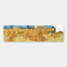 Van Gogh; Harvest in Provence Bumper Sticker