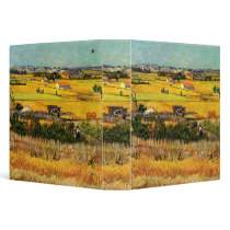 Van Gogh Harvest La Crau, Montmajour in Background Vinyl Binders