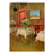 Van Gogh; Interior of a Restaurant, Vintage Art Greeting Cards