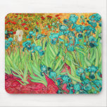van gogh irises/blue mouse pads
