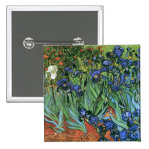 Van Gogh Irises Fine Art Pins