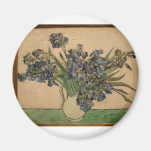 van gogh irises in nyc partial fridge magnets