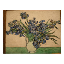 van gogh irises in nyc partial post card