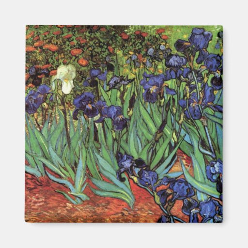 Van Gogh Irises, Vintage Post Impressionism Art Fridge Magnet