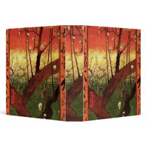 Van Gogh Japonaiserie Flowering Plum Tree 3 Ring Binders
