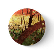 Van Gogh Japonaiserie Flowering Plum Tree Buttons