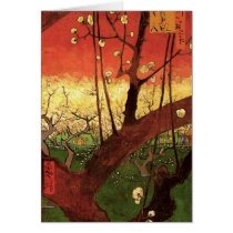 Van Gogh Japonaiserie Flowering Plum Tree Greeting Card