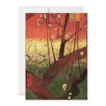 Van Gogh Japonaiserie Flowering Plum Tree Custom Invite