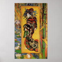 Van Gogh Japonaiserie, Oiran (Courtesan) Vintage Poster