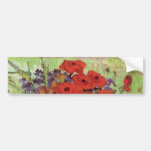 Van Gogh ; La vie toujours : Pavots et marguerites Autocollant Pour Voiture