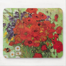 Van Gogh ; La vie toujours : Pavots et marguerites Tapis De Souris