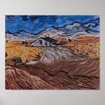 Van Gogh Landscape Near Saint-Rémy Print