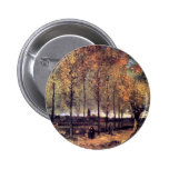 Van Gogh Lane With Poplars Button