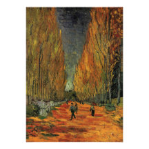Van Gogh; Les Alyscamps (Cemetery), Vintage Art Invites