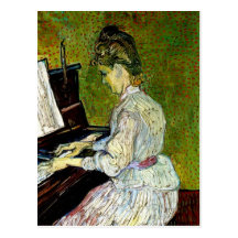 Van Gogh - Marguerite Gachet At The Piano Postcard